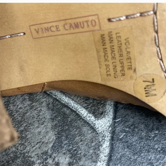 Vince Camuto Wedge Open Toe & Heel Boot In Tan Brown Size 7.5 - Picture 5 of 6